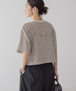 AMERICAN HOLIC 【2点セット】キャミレイヤードTシャツ Brown