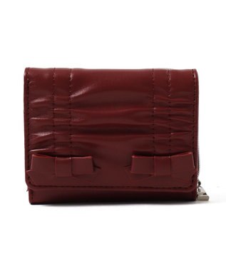 WEGO ギャザーリボンウォレット レッド