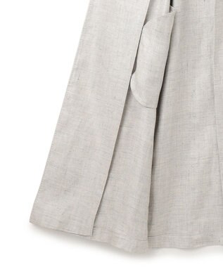 ICB 【日本製】トリアセリネンシャイニーツイル ロングジャケット ライトグレー系