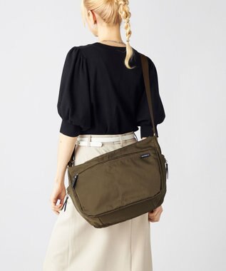 LA BAGAGERIE 【MONICA】サイドジップショルダーバッグ カーキ