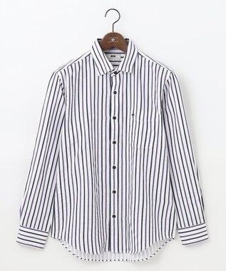 JOSEPH ABBOUD 【吸水速乾・イージーケア】ソアロンストライプシャツ パープル系1