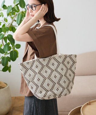 Green Parks ・ダイヤパターントート Brown