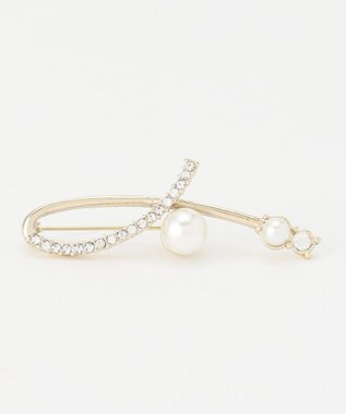 ANY SIS ドロップパール調 ブローチ ライトゴールド