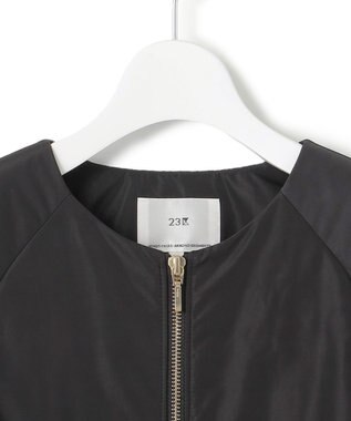 23区 【23区×Oggiコラボ /撥水加工】中綿 パディングタフタ ジャケット ブラック系