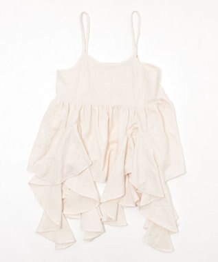 WEGO イレヘムフリルキャミワンピース ホワイトアイボリー