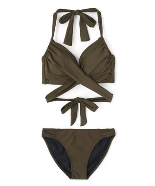 San-ai Resort（三愛水着楽園） 【SALE】ワコール定番商品カップ使用 GHIカップの大きなお胸に対応　【グラマラスフィット】　ワイヤーブラ　9D-M　【San-ai Resort（サンアイリゾート）】 カーキ