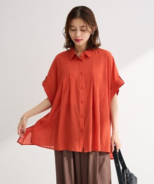 Green Parks タック入りオーバーサイズシャツ