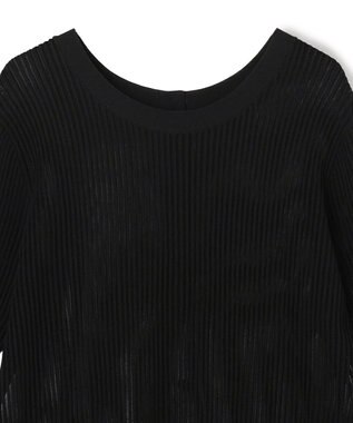 BEIGE， LEPIDO / 前後2WAY シアー編みニット Black