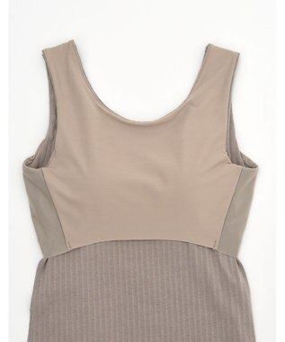 Wing カップ付きノースリーブ　【シンクロブラトップ　リブタイプ】　ラクしてきれいなシルエット　ウイング／ワコール　ET1171 ブラウン