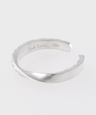 Paul Smith Shadow Stripe Emboss オープンリング シルバー