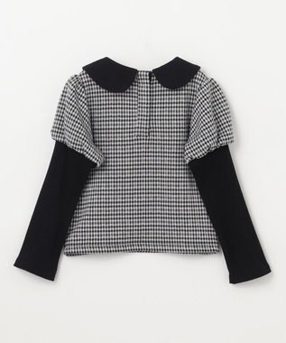 組曲 KIDS 【110-140㎝】チェックジャガード トレーナー ブラック系3