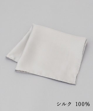 GOTAIRIKU 【日本製】定番 シルク100％ チーフ アイボリー系