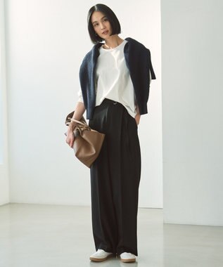 UNFILO 【WEB限定】ラメリンクス クロップドニット ネイビー