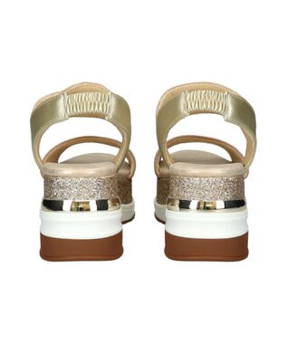 Bridget Birkin 【Bridget Birkin】ビジューグリッタープラットフォームサンダル ゴールド