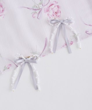 Maison de FLEUR パールリボンクリップＳＥＴ Blue