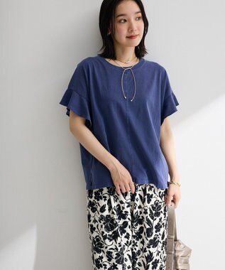Green Parks ピグメントフリルカットプルオーバー Blue