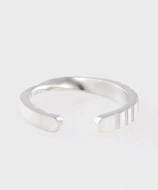 Paul Smith Shadow Stripe Emboss オープンリング シルバー