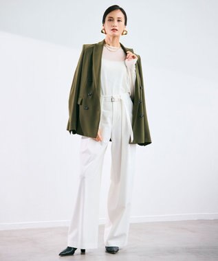 BEIGE， 【洗える】CADDO / シアーウールクルーネックトップス Ecru