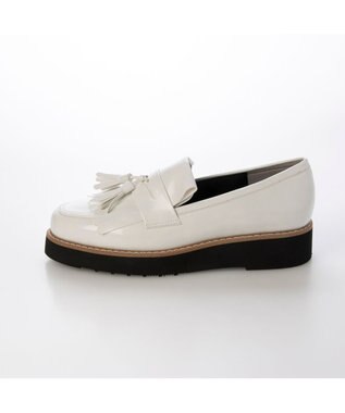 MODE ET JACOMO <carino>【レイン対応】【2WAY】厚底タッセルローファー ホワイト