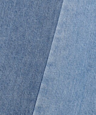 GRACE CONTINENTAL 切替ワイドデニムパンツ サックス