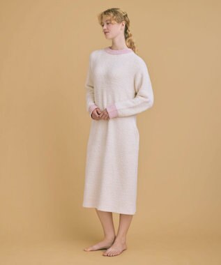 une nana cool カラーブロッキング　ワンピース クリーム