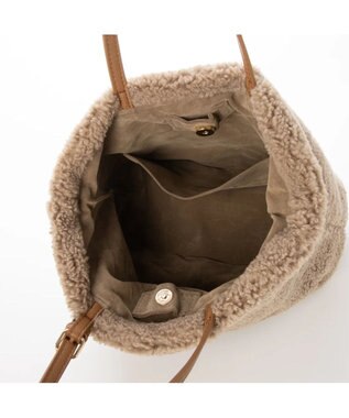 UNBILLION cachecache ドット刺繍ボアミニトートバッグ オーク