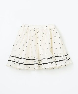 ANY KIDS ネコ×ドット スカート エクリュ