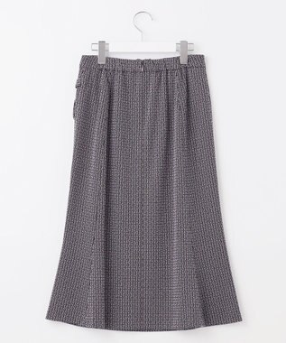 J.PRESS LADIES 【洗える】幾何ジャカード スカート ネイビー系5