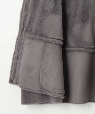 ANY SIS 【大人百花・美人百花掲載】Luxuryフェイクムートン コート スレート