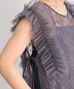 Green Parks ・Ｒａｉｌｍｅ　ＳＥＴ２点　レースブラウス＆ワンピ Charcoal Gray