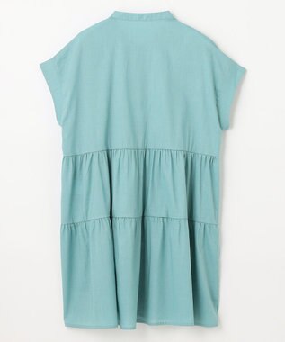 ANY 【洗濯機可能】シルキーソフトティアードブラウス ミント