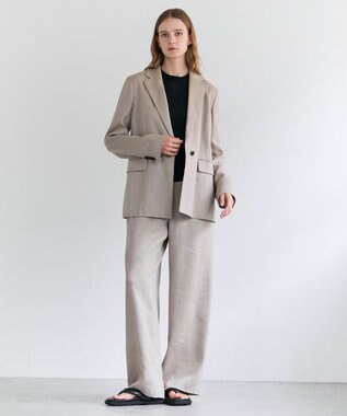 BEIGE， MICA / リネンブレンドテーラードジャケット  L.Taupe