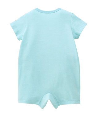 MIKI HOUSE HOT BISCUITS 【70-80cm】カラフルビーンズ フェイスプリント ショートオール ブルー