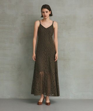 GRACE CONTINENTAL レースキャミドレス ブラウン