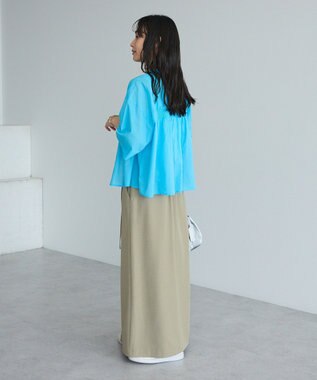 CRAFT STANDARD BOUTIQUE バックギャザーポンチョシャツ Blue