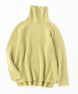 UNFILO あぜ編みオフタートルニット ピスタチオ