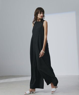 uncrave ドットプリント オールインワン ブラック×ホワイト