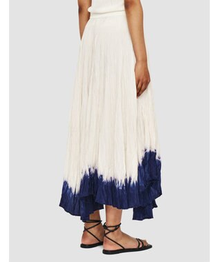 JOSEPH ニットアンドウーヴン　シルクプリーツスカート Ivory/Navy
