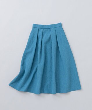 組曲 【WEB限定カラーあり】フラワーラメジャカード フレアスカート ブルー系