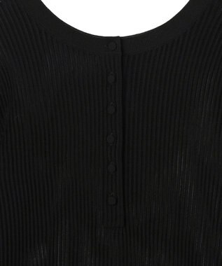 BEIGE， LEPIDO / 前後2WAY シアー編みニット Black