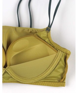 AMPHI ノンワイヤーブラ 谷間をメイク バストの形をキープ ホックなし 【BRAGENIC ブラジェニック】 ブラジャー ブラ ワイヤレス BMI745 アンフィ／ワコール イエロー