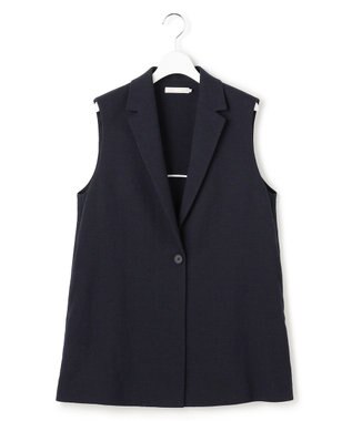 ICB L 【先行予約】 ミックスブッチャー バックスリットジレ ネイビー