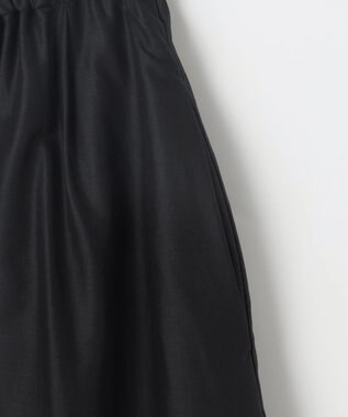 自由区 L 【カタログ掲載・接触冷感・洗える】エンブロイダリーローンティアード スカート ブラック