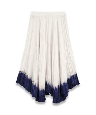 JOSEPH ニットアンドウーヴン　シルクプリーツスカート Ivory/Navy