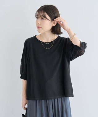 Green Parks マジョリカスリーブプルオーバー Black