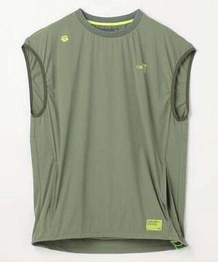 PW CIRCULUS 【撥水加工 / 小さくまとまる】【UNISEX】オーバーサイズ パッカブルベスト ゴルフウェア メンズ レディース グリーン系