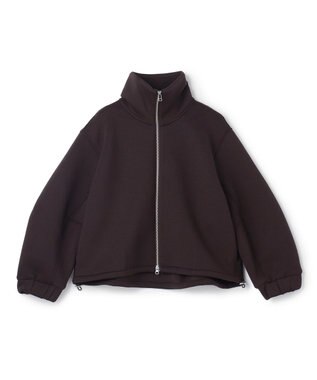 UNFILO L 【野呂佳代さん着用】BEAUTY FORM JERSEY+ ZIPブルゾン ブラウン
