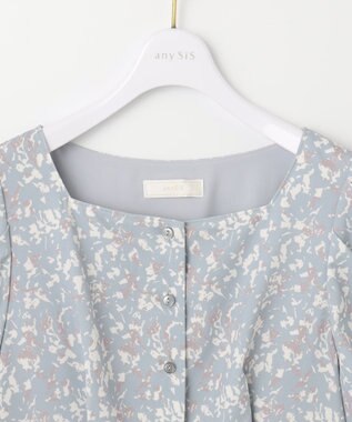 ANY SIS 【洗える】ファジープリント ワンピース ミント系