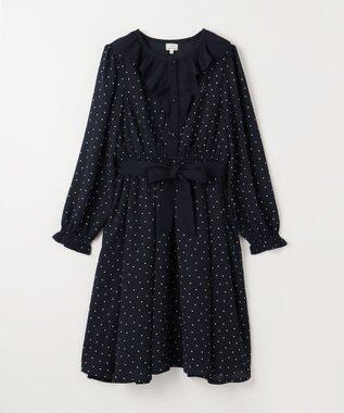 組曲 KIDS 【150-160cm】キャサリンドット ワンピース ネイビー系5