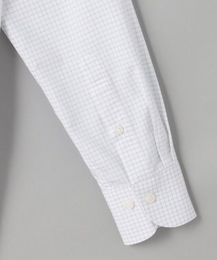 GOTAIRIKU 【形態安定】PREMIUMPLEATS_スモールワイドカラー 通年ドレスシャツ_チェック(25年春夏モデル) ライトグレーチェック